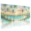 Palmiers, palmiers tropicaux, coucher de soleil, ensemble de 3 impressions sur toile-1577721715