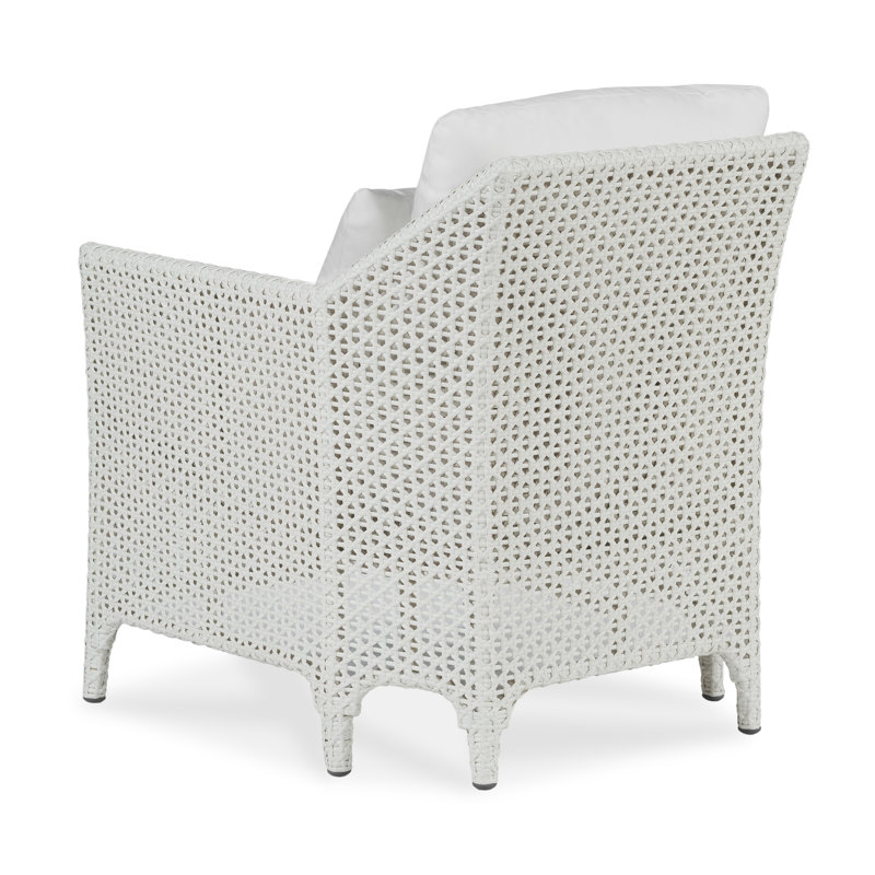 Tangier Outdoor Lounge Chair, Chalk White, Navy Blue 71628L58