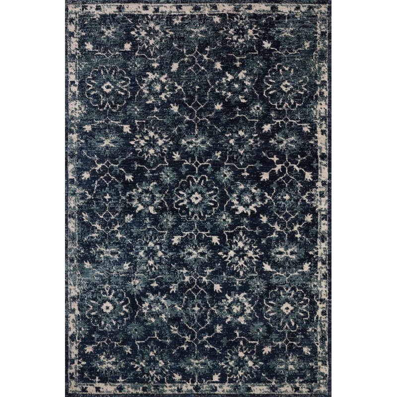 Loloi Percival Navy / Ivory Area Rug, Rectangle 8'6" x 12'