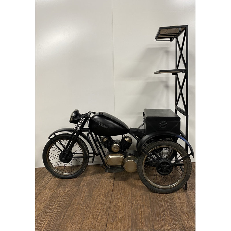 Solid Wood Floor Wine Bottle & Glass Rack in Black