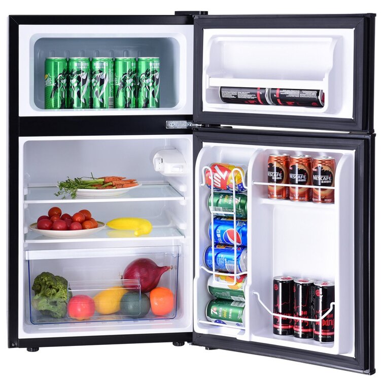FORCLOVER 3.2 Cubic Feet Freestanding Mini Fridge with Freezer & Reviews