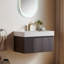 Meuble-lavabo mural de 30 po avec dessus en pierre frittée et lavabo encastré en céramique Muri-128868424-128868422-128970742