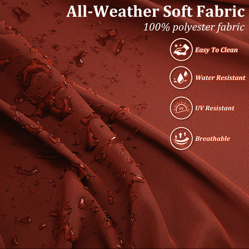 Outdoor 4” Cushion Covers Set Patio Furniture Cushion Covers, Only Covers, Terra Red