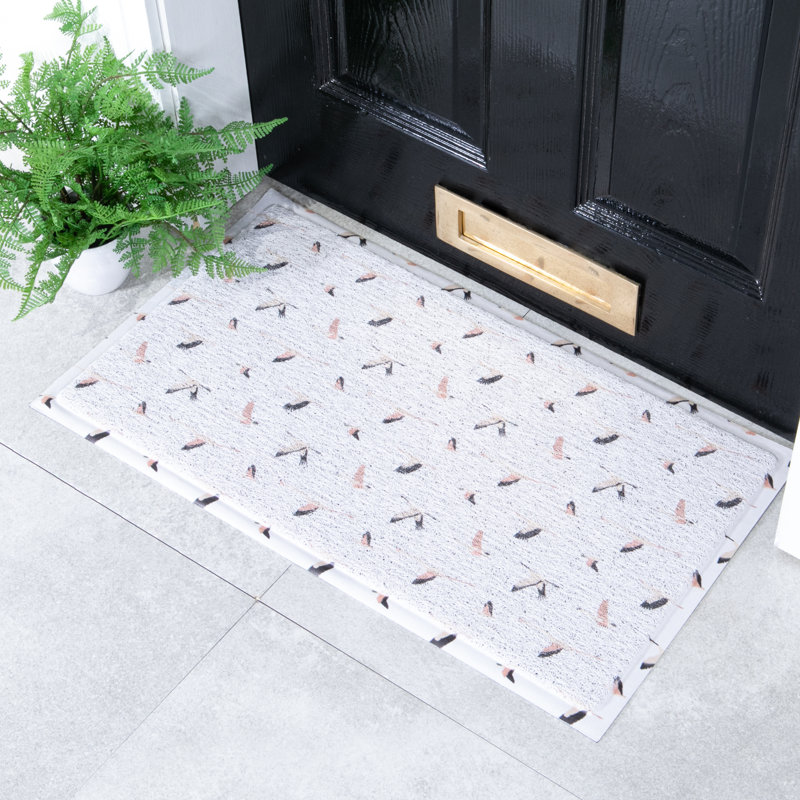 Minesha Non-Slip Floral Doormat