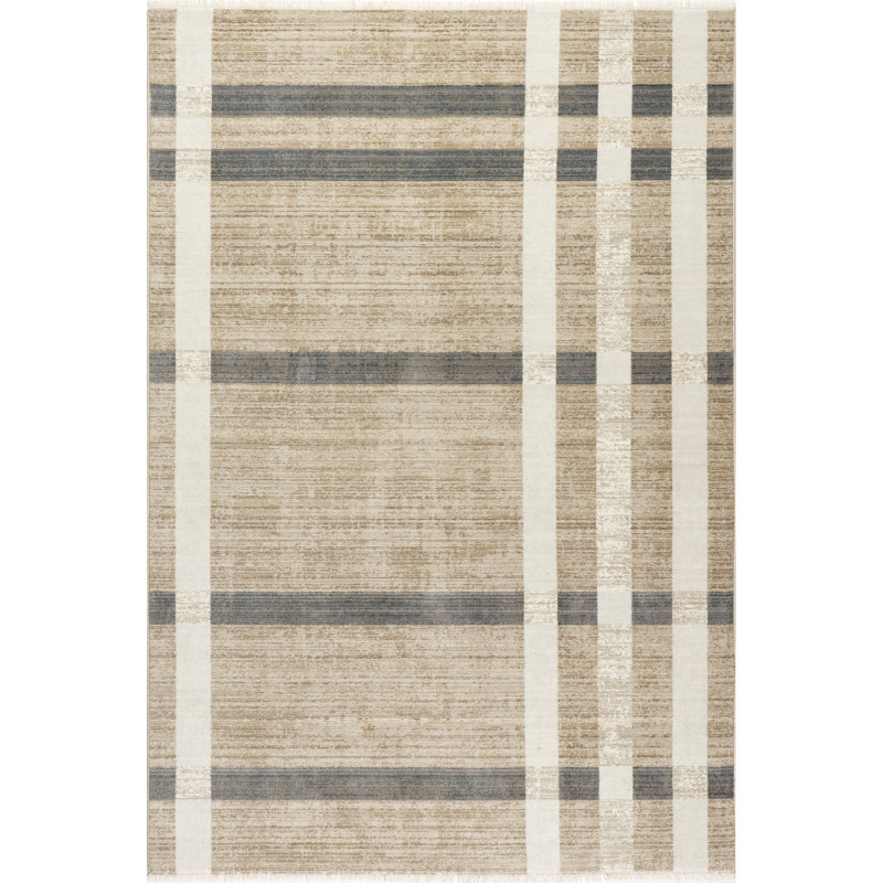 Adie Rustic Plaid Area Rug, Rectangle 8' x 10'1"