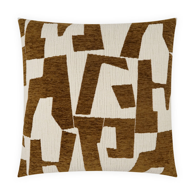 Kerro Square Pillow Cover & Insert, Square 24", Bourbon