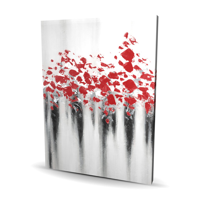 Little peas red - Abstract Gray Canvas for Home Decor