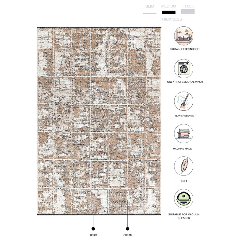 Tremyah Abstract Indoor Rug, Runner 3'2" x 9'11"