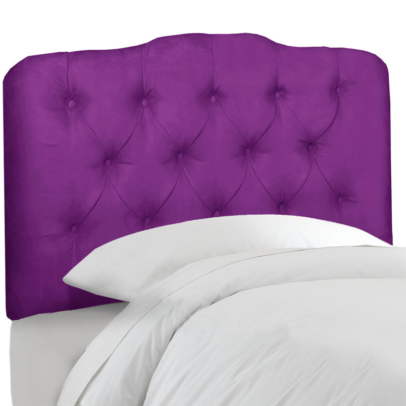 Tête de lit tapissier Roselare, Simple, Microsuède rose clair