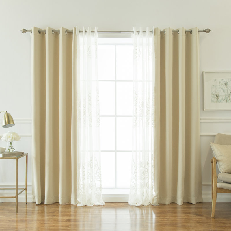 Serovpe Blackout Sliding Panel Pair, Beige