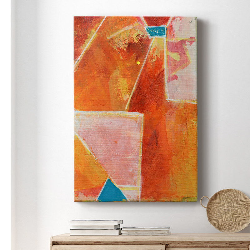 Primaire connexion V - reproduction sur toile tendue, H 18 po x l 12 po x P 1,5 po