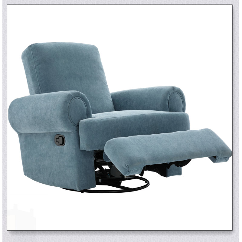 Manual Recliner Sofa With Swivel And Rocker, Adjustable Backrest For Ultimate Comfort In Living Room, Bedroom, Or Nursery