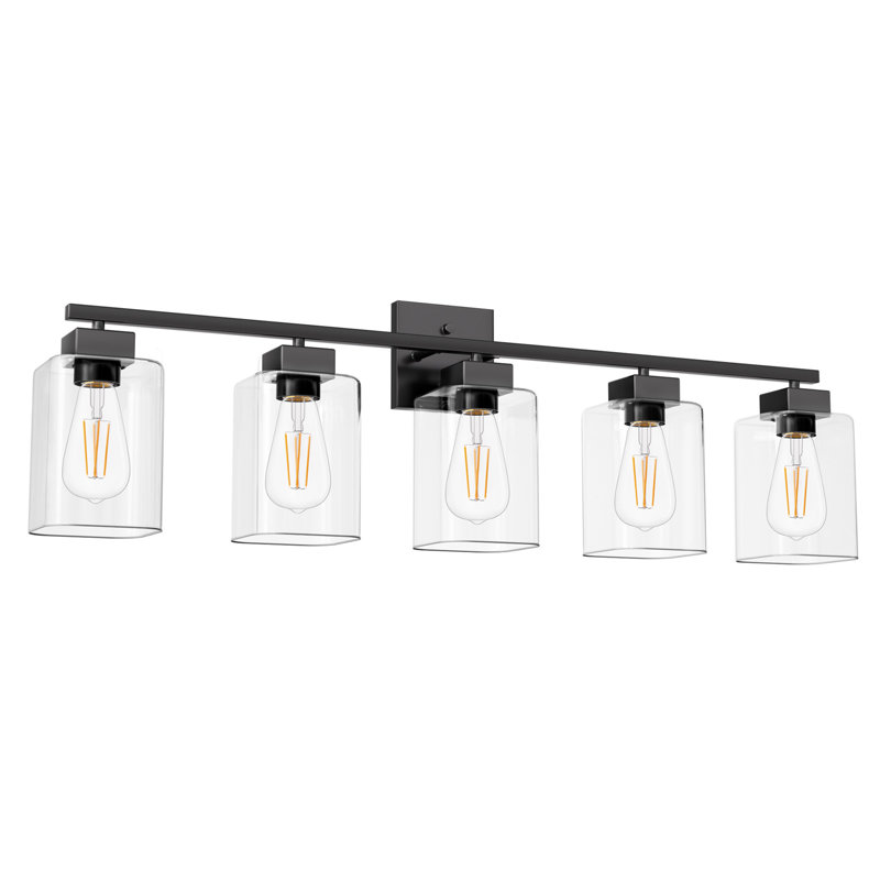 Hartshorn Vanity Light, Matte Black, 5 Lights