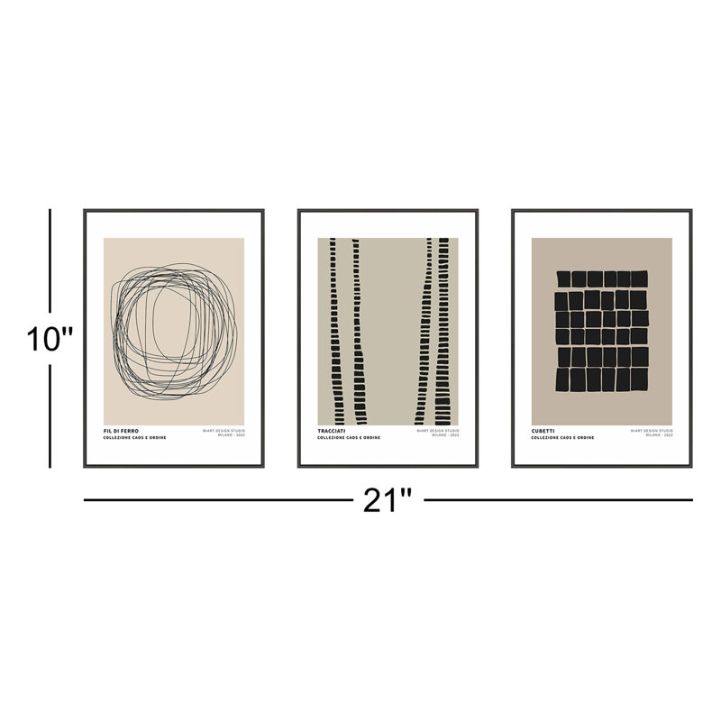 Caos E Ordine 2, Black Framed Paper, 10" H x 21" W x 1.25" D