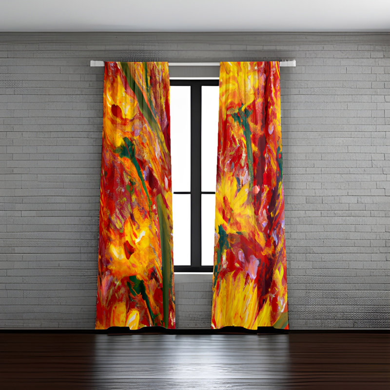 Rideau en polyester Ambrogino, L 20 po x L 61 po