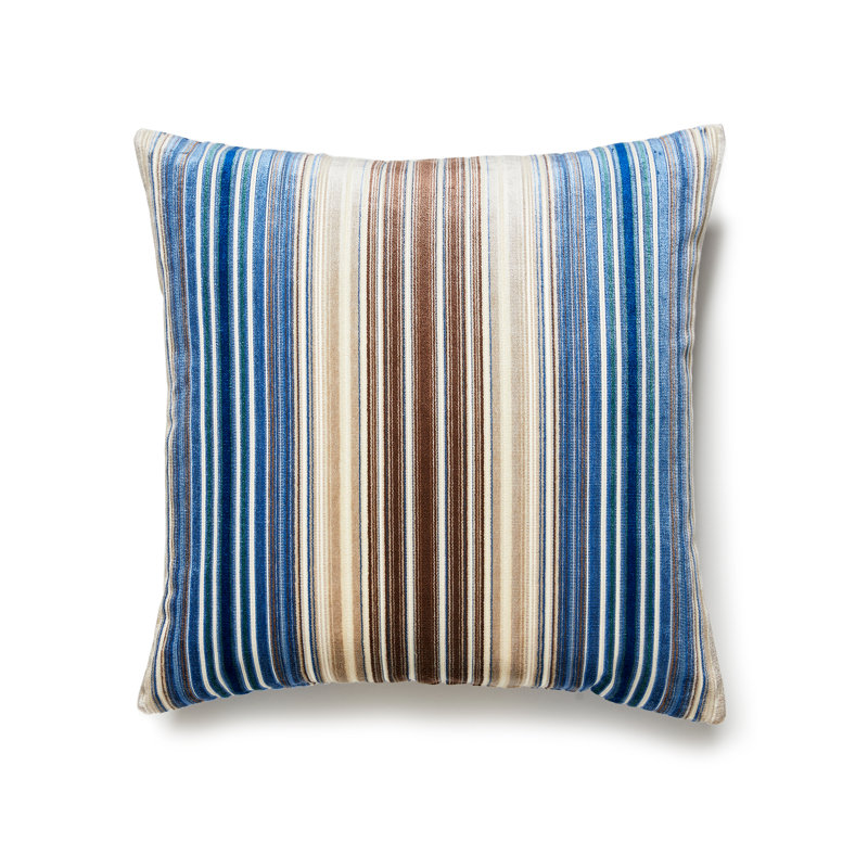 Square Pillow Cover & Insert, Blue Wood