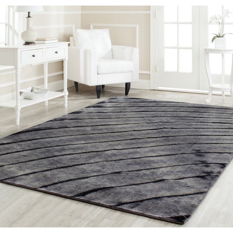 Tapis géométrique en laine noué à la main Expression, Rectangle 6 pi x 9 pi