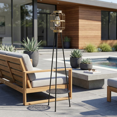 Lampe solaire pour trépied solaire avec support pour plante