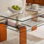 Table basse en verre trempé, table basse moderne en verre pour le salon, table basse avec rangement brun 2Tier-1072296395