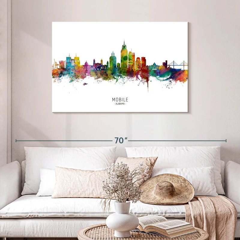 Mobile Alabama Skyline I, H 30 po x l 45 po