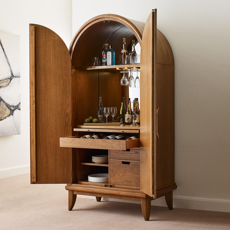 Martine 42'' Solid Wood Bar Cabinet