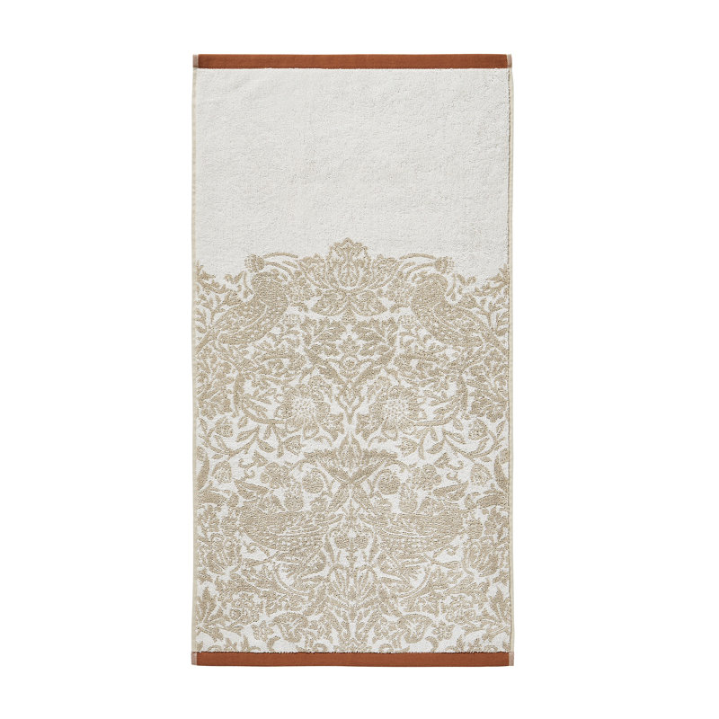 100% Cotton, Orange Floral, Hand Towel - 2 Pack