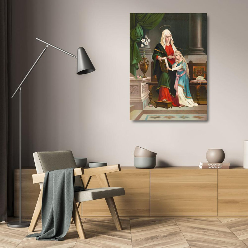 «St. Ann» par Gray Litho. Co - Toile tendue avec châssis, H 24 po x l 17 po