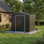 Abri de jardin extérieur en métal 7X4.3Ft gris anthracite avec fenêtre