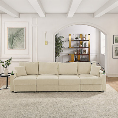 Modern 4-Seat Sofa With Storage