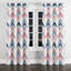 Rideaux de fenêtre Contemporary Boho - Rideau à œillets Boho à chevrons rose et bleu - 1 panneau-1735708002-1735708000