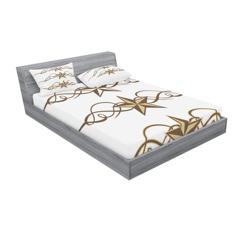 Ensemble de draps Western Star, Ensemble de draps pour lit double avec un drap-hou