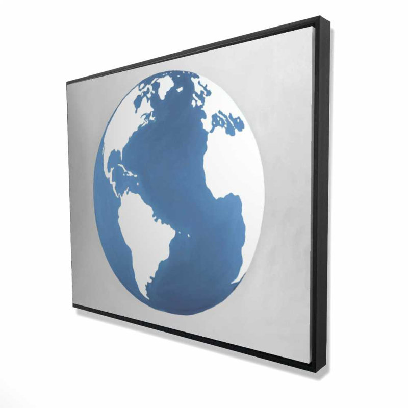 La terre - Toile encadrée de bureau minimaliste | Décoration intérieure