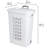 3-Pack Ultra Wheeled Hamper, Laundry Basket W/ Flip-Top Lid & Retractable Handle - Plastic Rolling Clothes Storage Cart