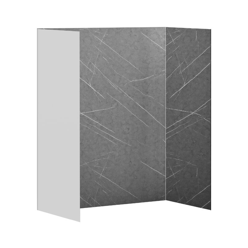 32" D x 60" W x 80" H 3-Piece Shower Wall Panels Arcylic Shower Surround Kit