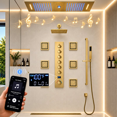 Complete Shower System with Rough-in Valve
