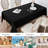 Rectangle Tablecloth Waterproof 52X70 Inch Linen Textured Table Cloth Stain And Wrinkle Resistant Washable, Decorative Fabric Table Cover For Dining, Party And Camping, Black-178278699