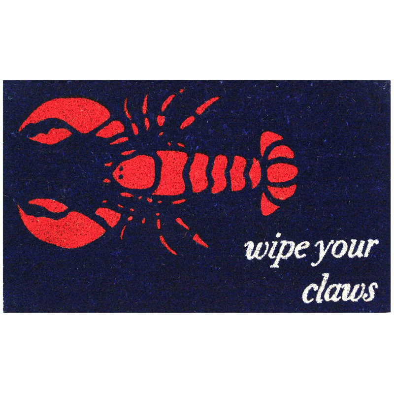 Homard 30 po x 18 po tapis de porte extérieur antidérapant