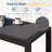 43" All-Weather Aluminum Patio Coffee Table, Modern Black Rectangle Outdoor | Gift Idea-1250502379