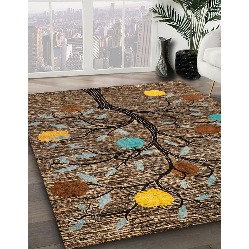 Tapis abstrait moderne 4219, Rond 6 pi
