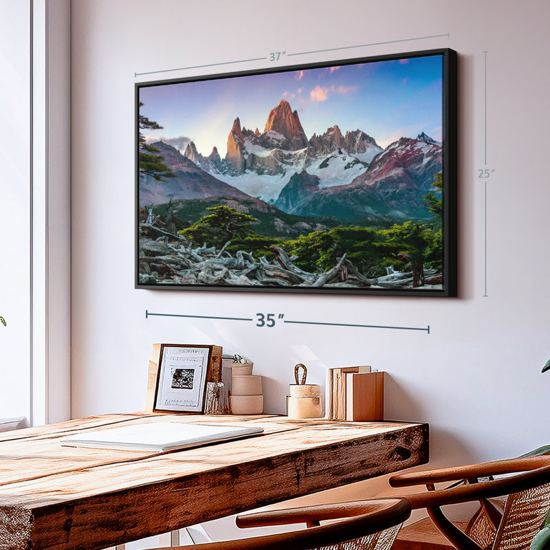 Impression sur toile Fitz Roy Snowy Pantops, H 25 po x l 37 po