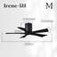 60" Irene 5-Blade Hugger Ceiling Fan with Wall Remote-1087667332-1087667376-1087667391
