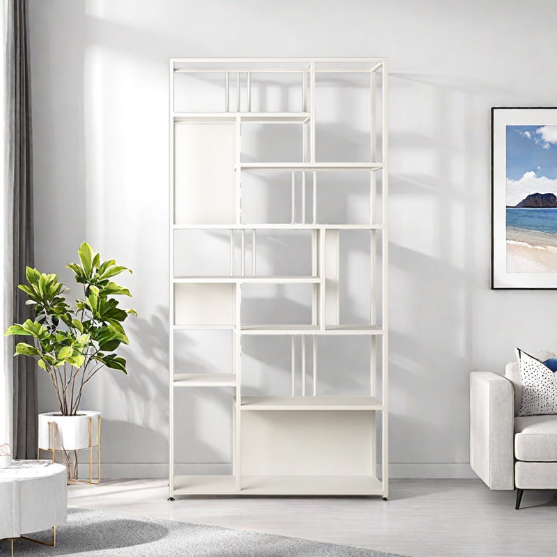 Burwinda, White, (8 Shelves) 78.7" H x 31.4" W x 9.8" D
