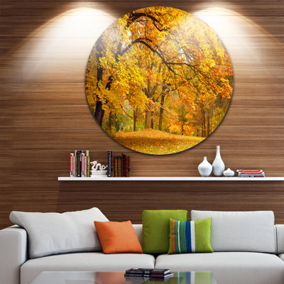 « golden automne forest », reproduction de photo sur métal