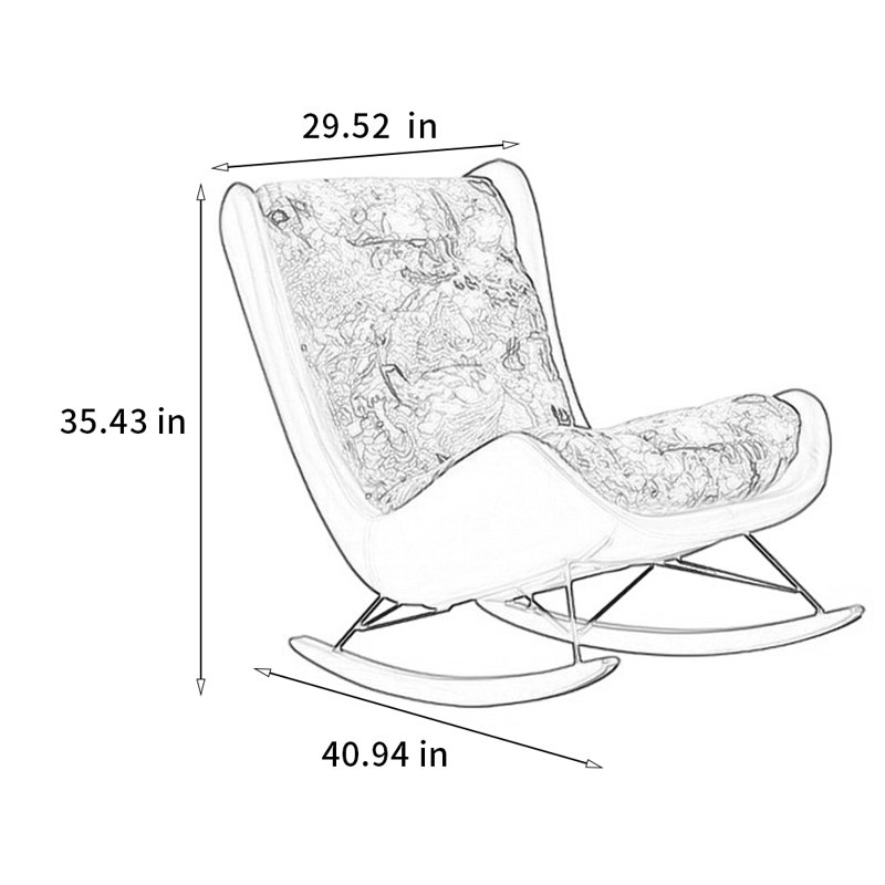 Chaise berçante moderne de luxe luxueux