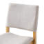 Ensemble de salle à manger moderne 5 pièces - Table rectangulaire en bois massif et chaises rembourrées en lin, finition noyer avec tissu beige pour la cuisine / salle à manger, naturel-1733685334-1733685335