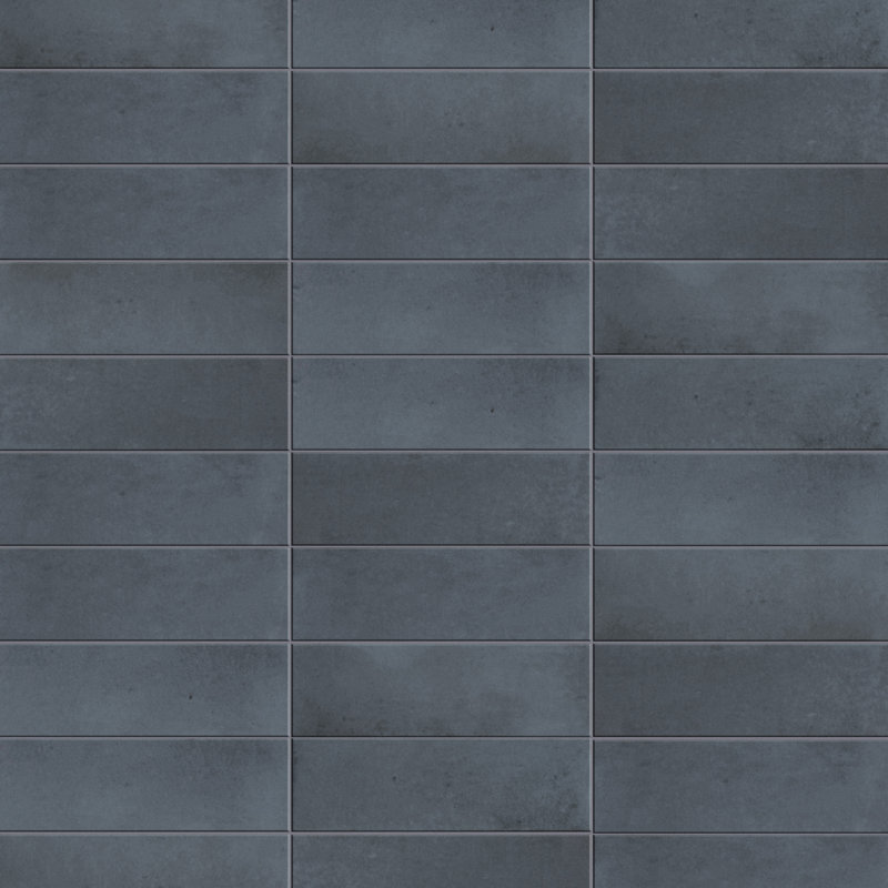 Coco 2" x 6" Porcelain Brick Look Subway Wall & Floor Tile, Blue Night