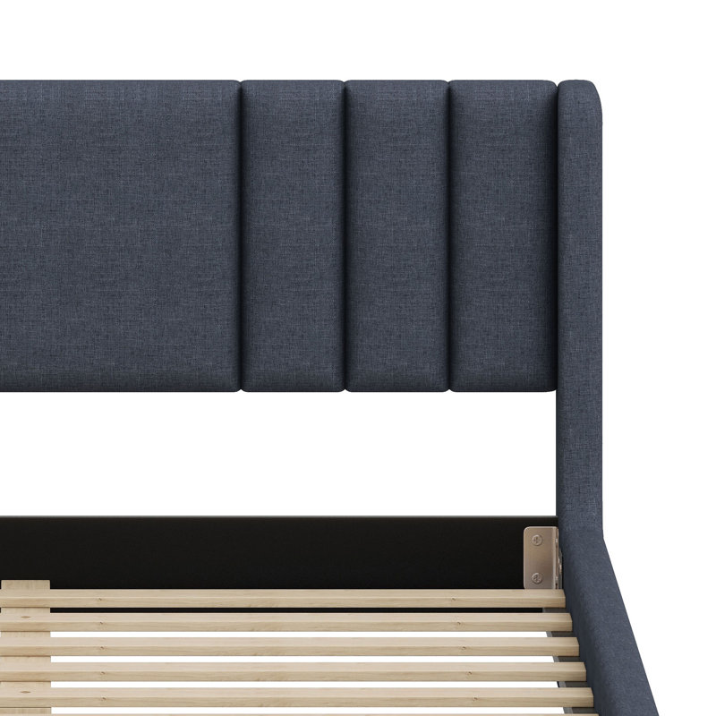 Structure de lit tapissier Elegant, Grand lit, Gris
