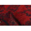 Tapis rouge en laine noué à la main de conception unique 5 pi 1 po x 6 pi 8 po Monez