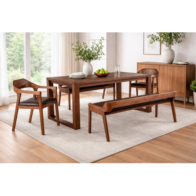 Aybri 6 Piece Drop Leaf Solid Wood Dining Set
