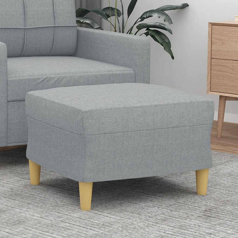 Repose-pieds pour repose-pieds Natoya, Polyester gris clair
